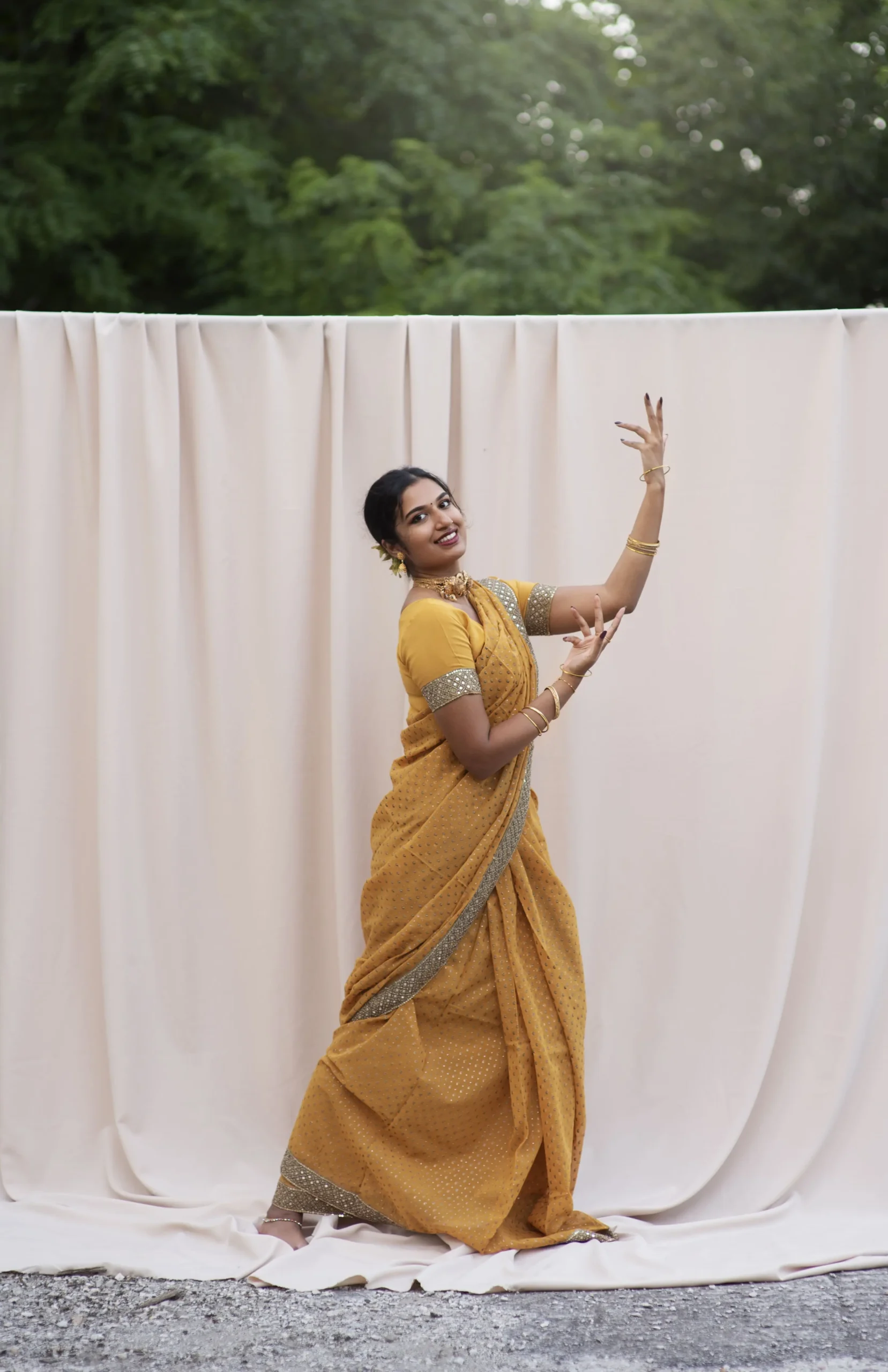 Cotton saree styling
