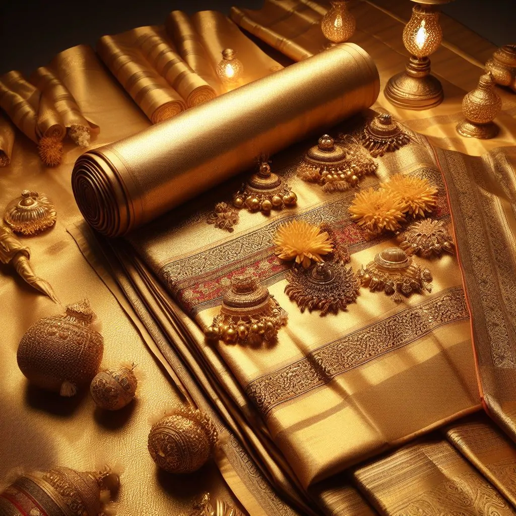 Handloom saree with jewelry