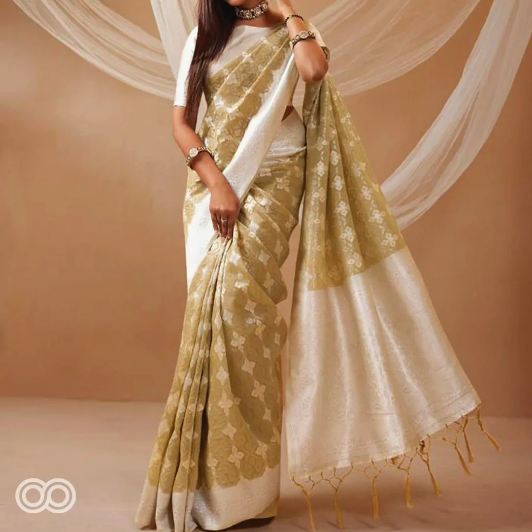 white handloom saree