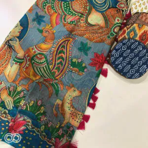 KALAMKARI LINEN BLEND SAREE