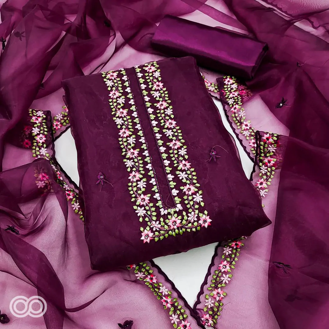 Organza Silk material suit