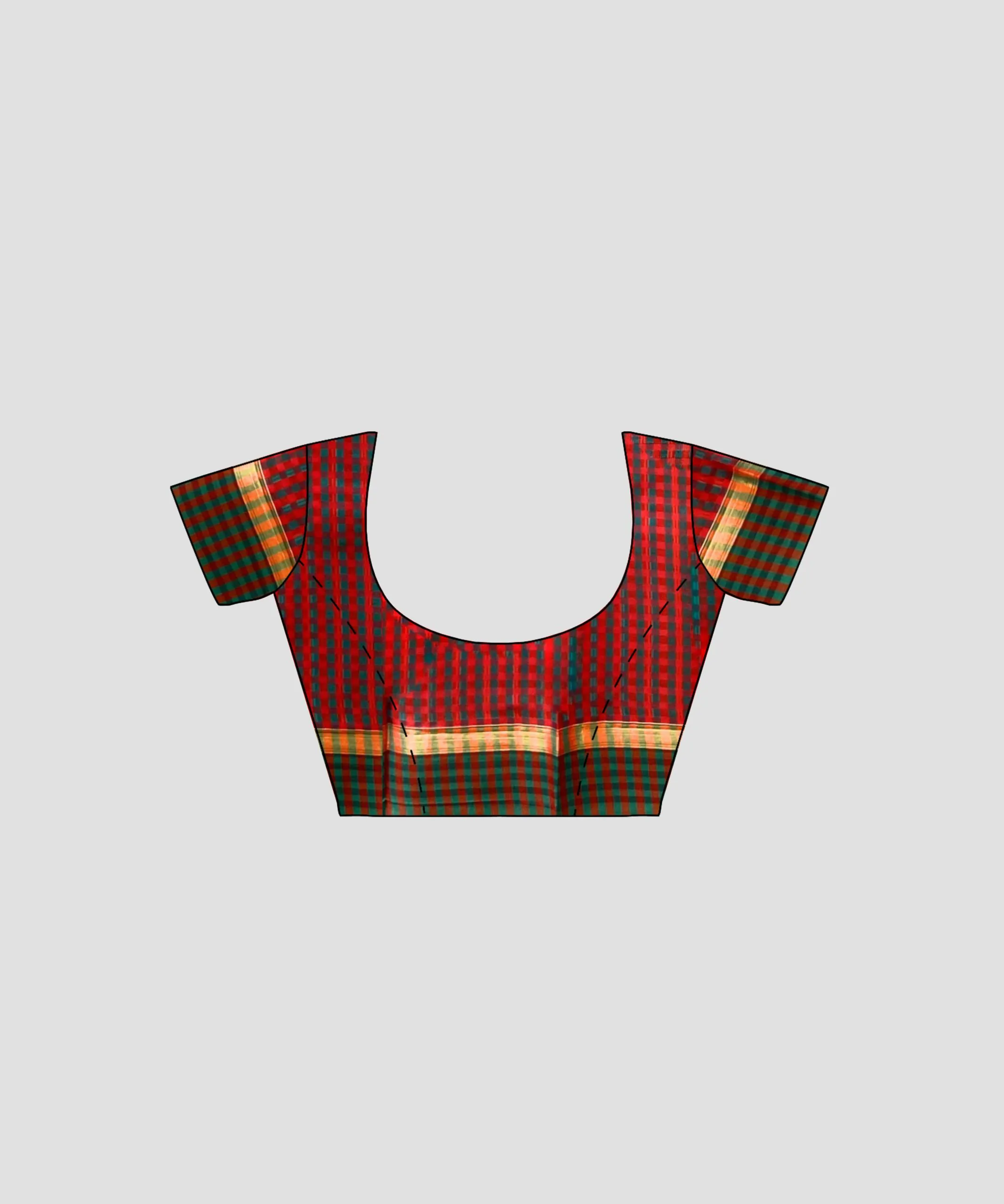 Woodloom Striped Handloom Cotton And Silk Blend Saree - Image 4