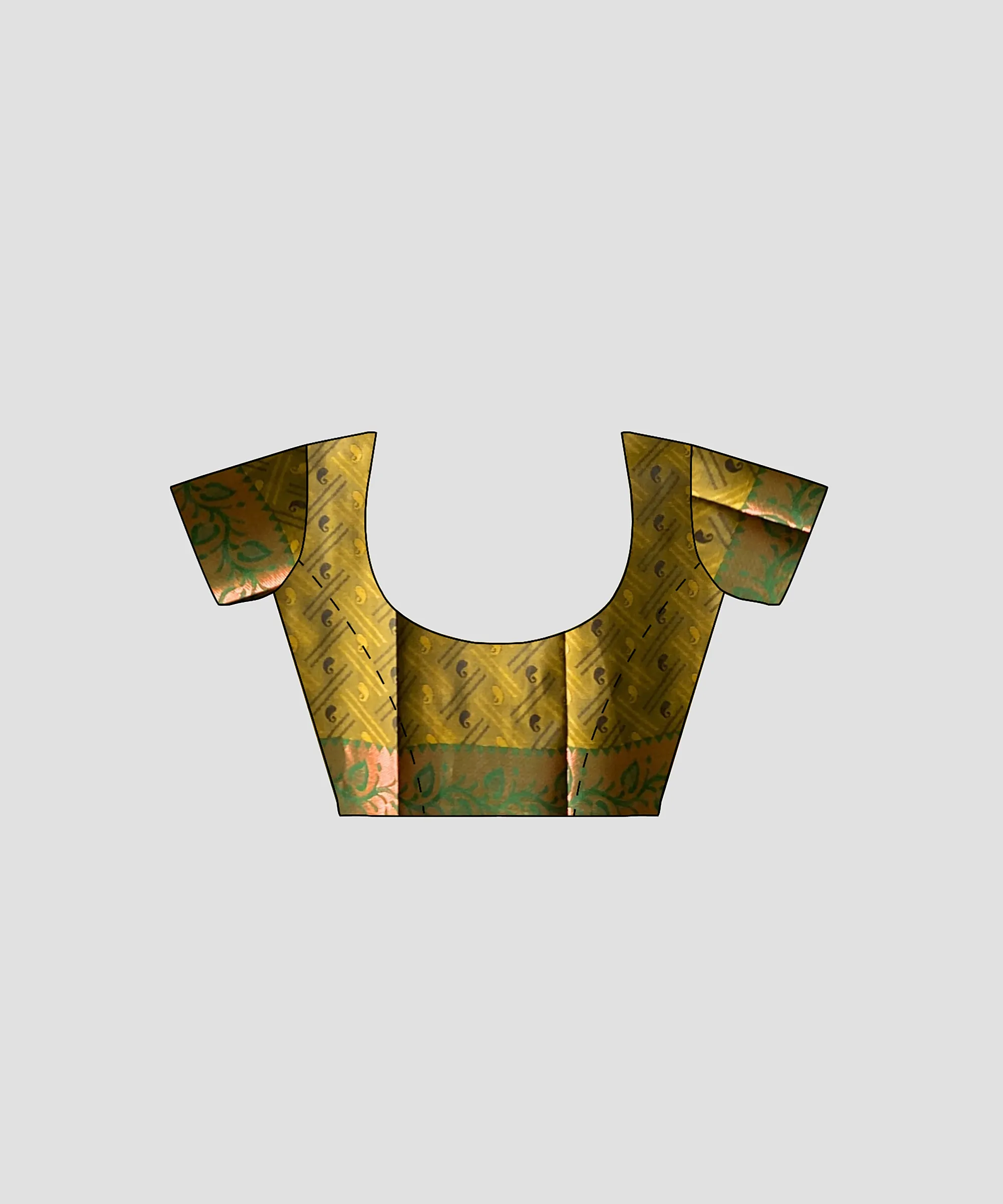 Woodloom Handloom Saree Cotton And Kora Silk Blend With Kasavu Border - Image 4