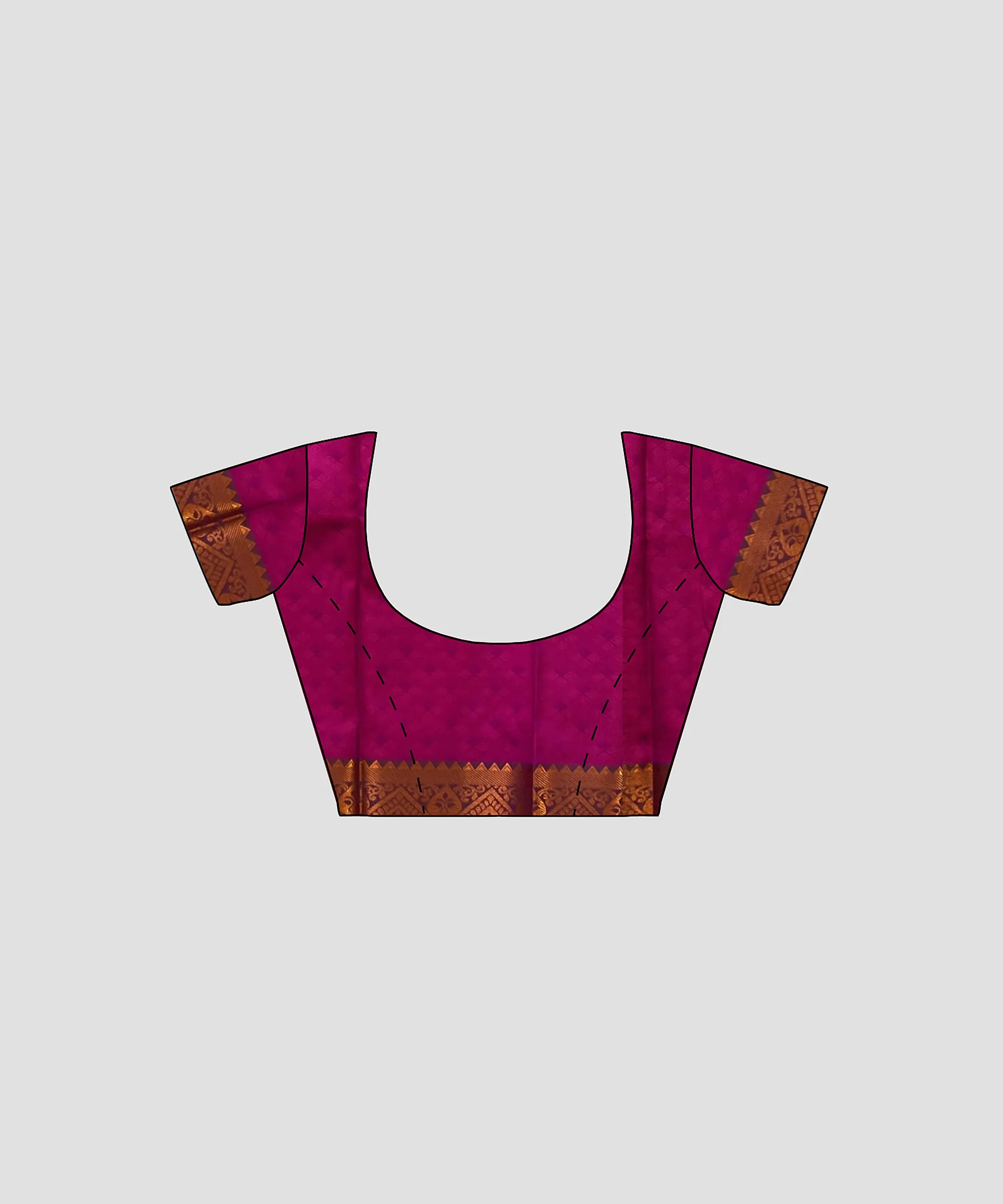 Woodloom Handloom Saree Cotton And Kora Silk Blend With Kasavu Border - Image 4