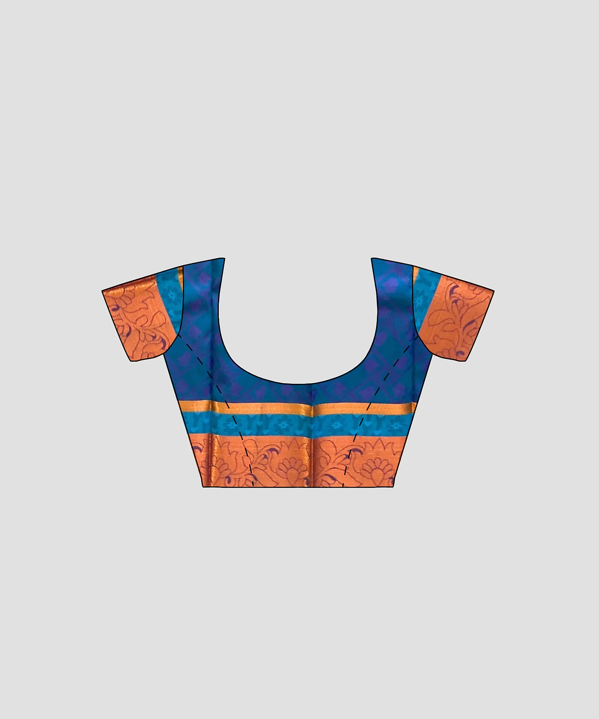 Woodloom Handloom Saree Cotton And Kora Silk Blend With Kasavu Border - Image 4