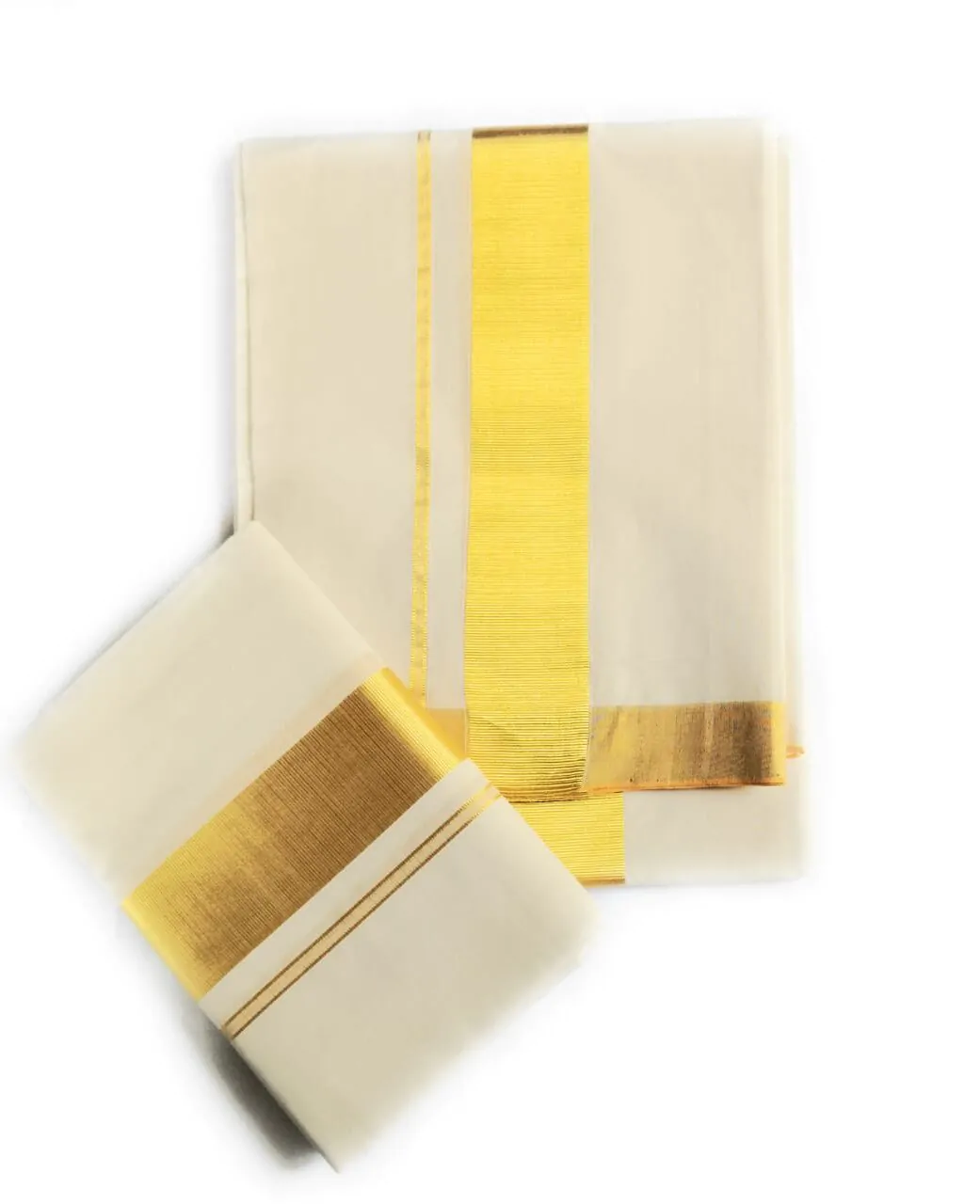 Woodloom Women Single Set Mundu With Kuri - Image 5