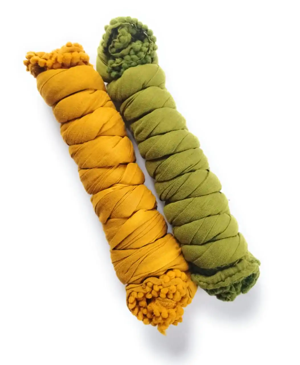 Woodloom Combo Of Dupattas For Women (Yellow+Olive Green)