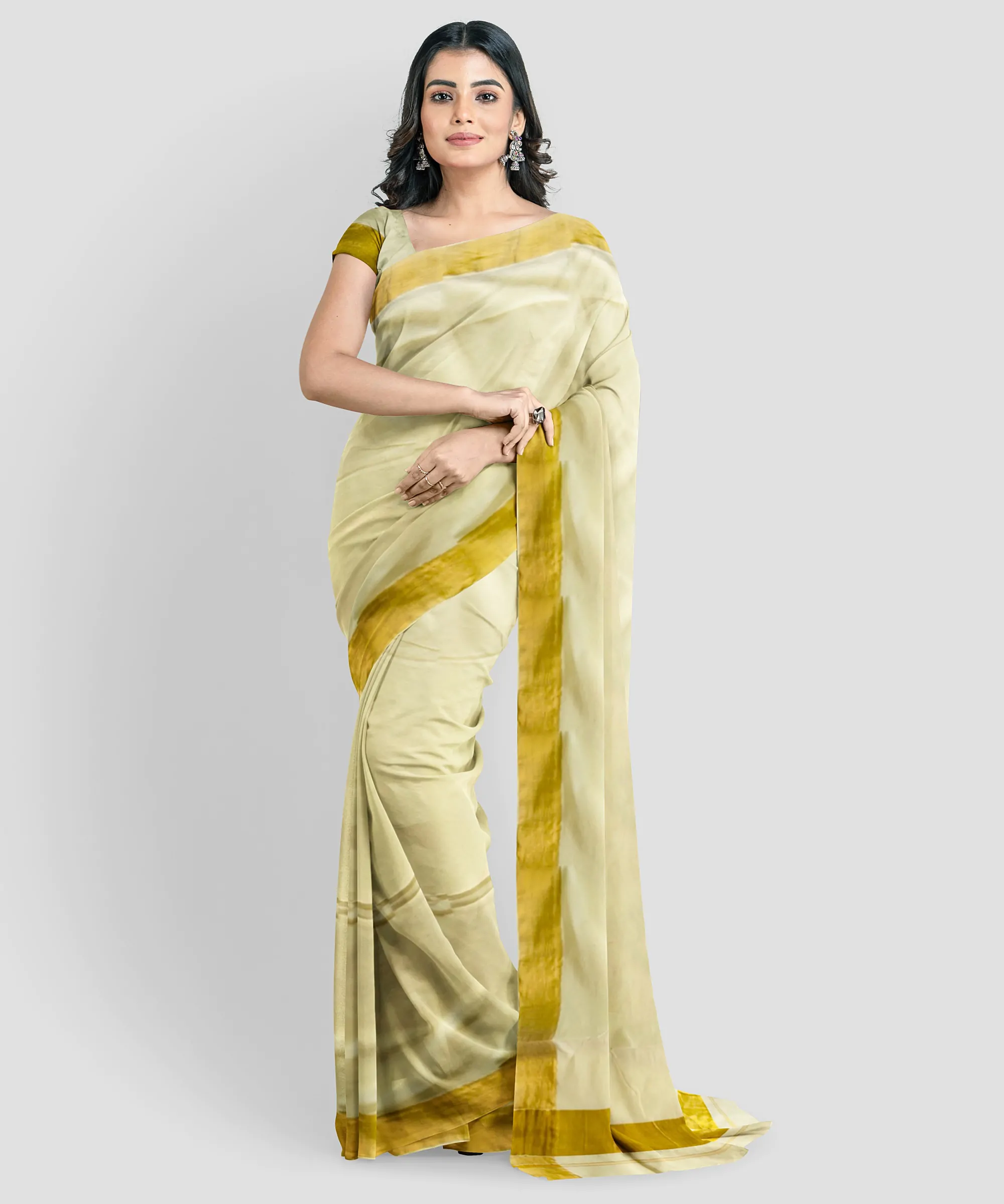 WOODLOOM HANDLOOM COTTON KERALA SAREE - Image 8