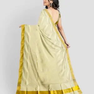 WOODLOOM HANDLOOM COTTON KERALA SAREE - Image 6