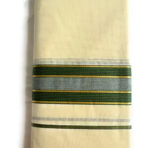 WOODLOOM KERALA KASAVU HANDLOOM MUNDU - Image 4