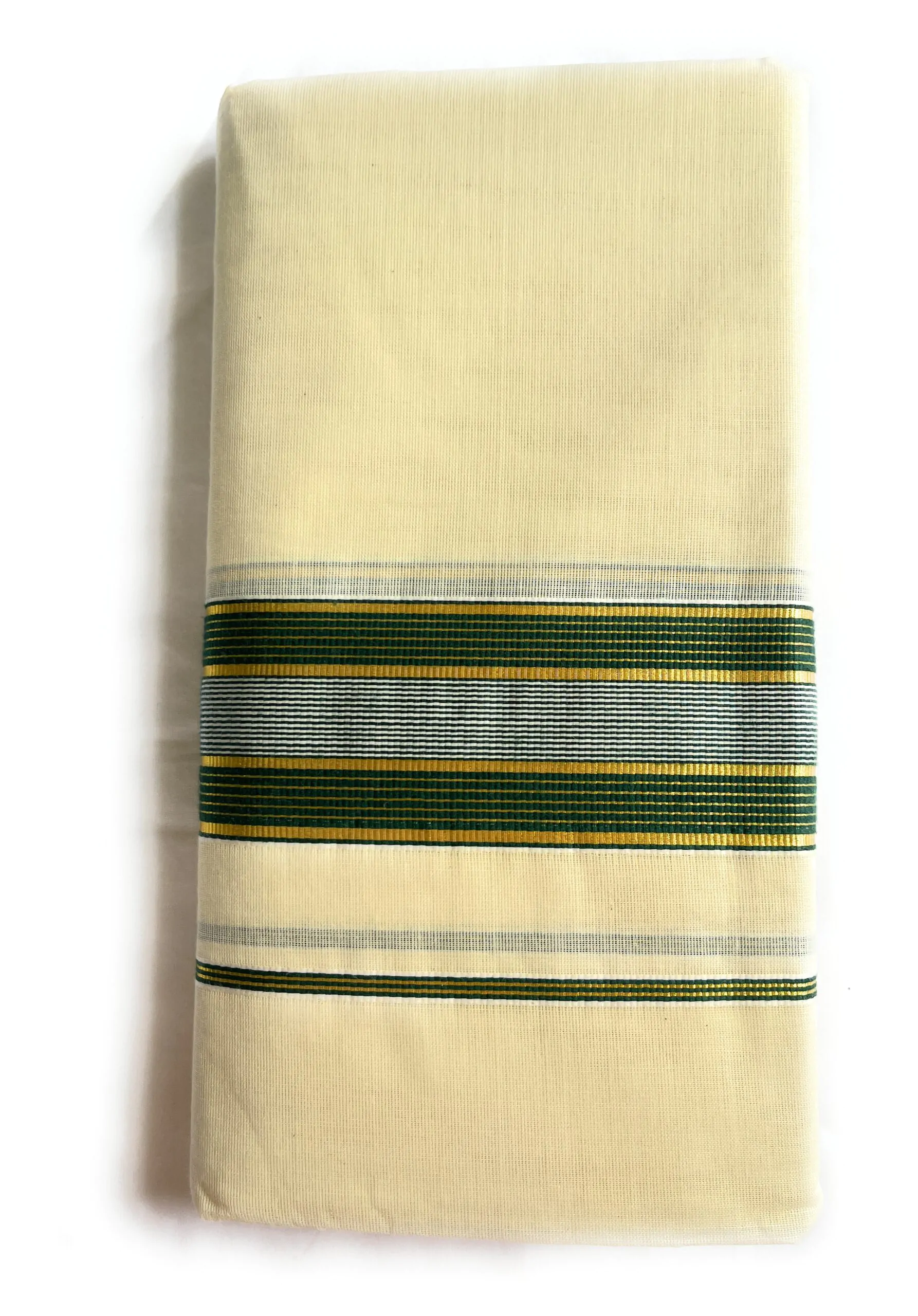 WOODLOOM KERALA KASAVU HANDLOOM MUNDU - Image 4