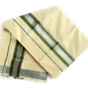WOODLOOM KERALA KASAVU HANDLOOM MUNDU - Image 2