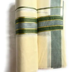 WOODLOOM KERALA KASAVU HANDLOOM MUNDU - Image 3