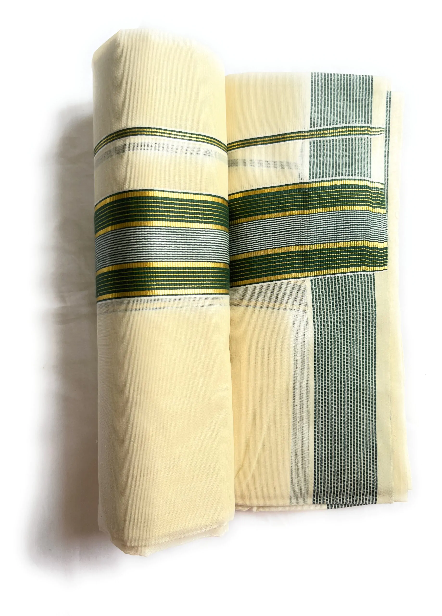 WOODLOOM KERALA KASAVU HANDLOOM MUNDU - Image 3