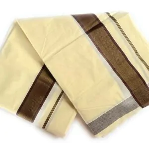 WOODLOOM KERALA KASAVU HANDLOOM MUNDU - Image 2