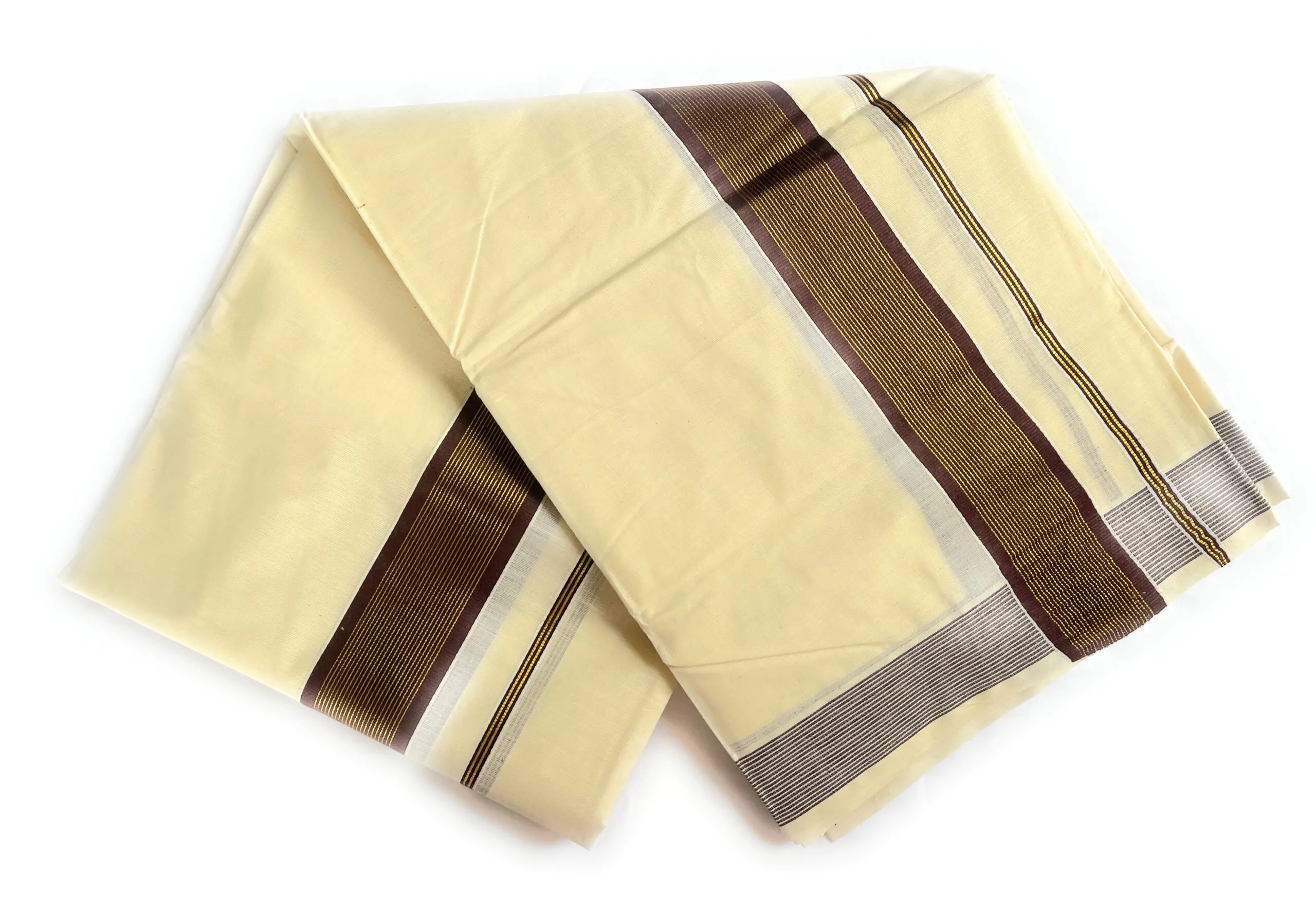 WOODLOOM KERALA KASAVU HANDLOOM MUNDU - Image 2