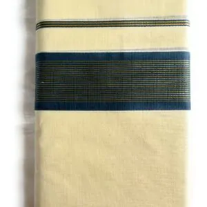 WOODLOOM KERALA HANDLOOM KASAVU MUNDU - Image 3