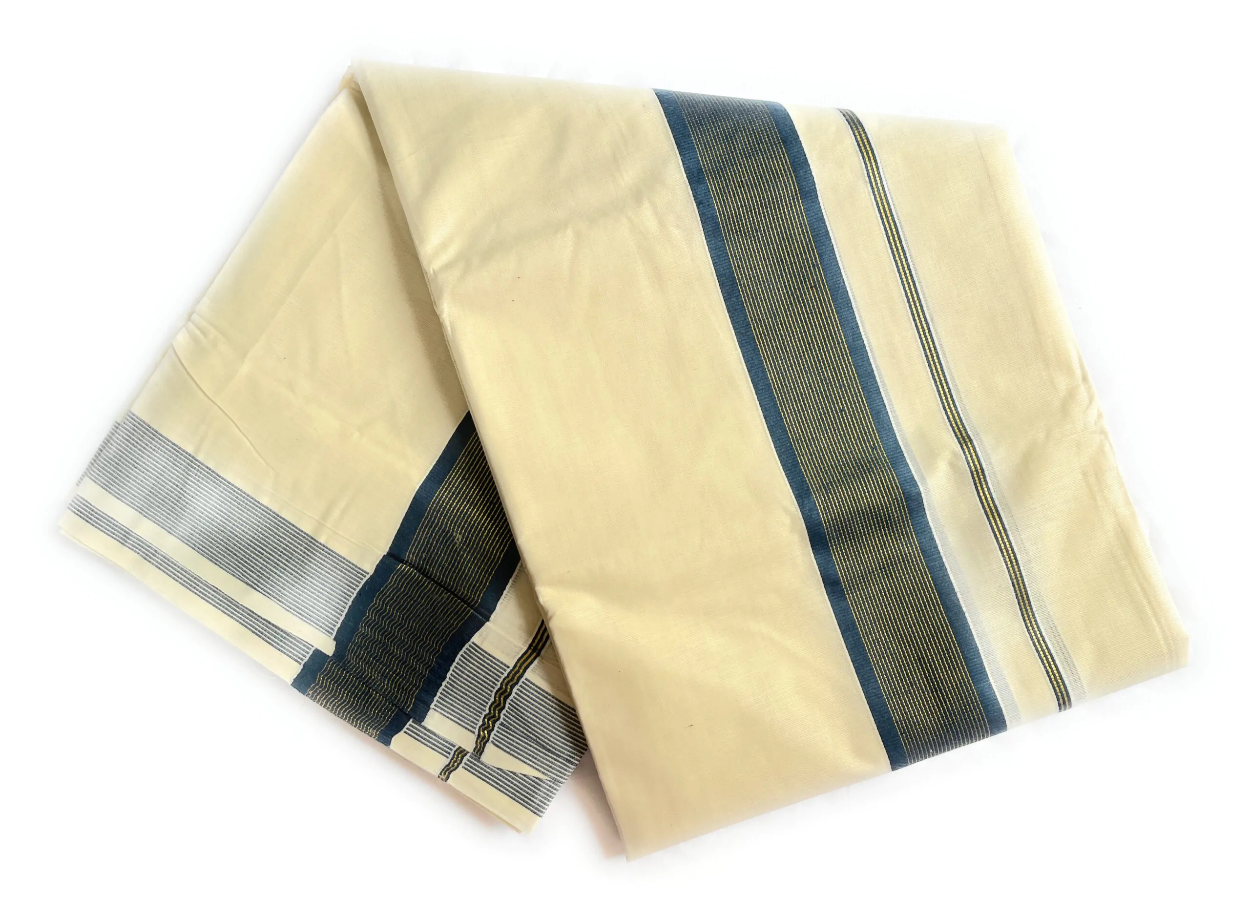 WOODLOOM KERALA HANDLOOM KASAVU MUNDU - Image 2