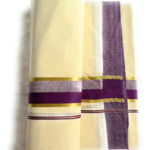 WOODLOOM HANDLOOM KASAVU KERALA MUNDU - Image 4