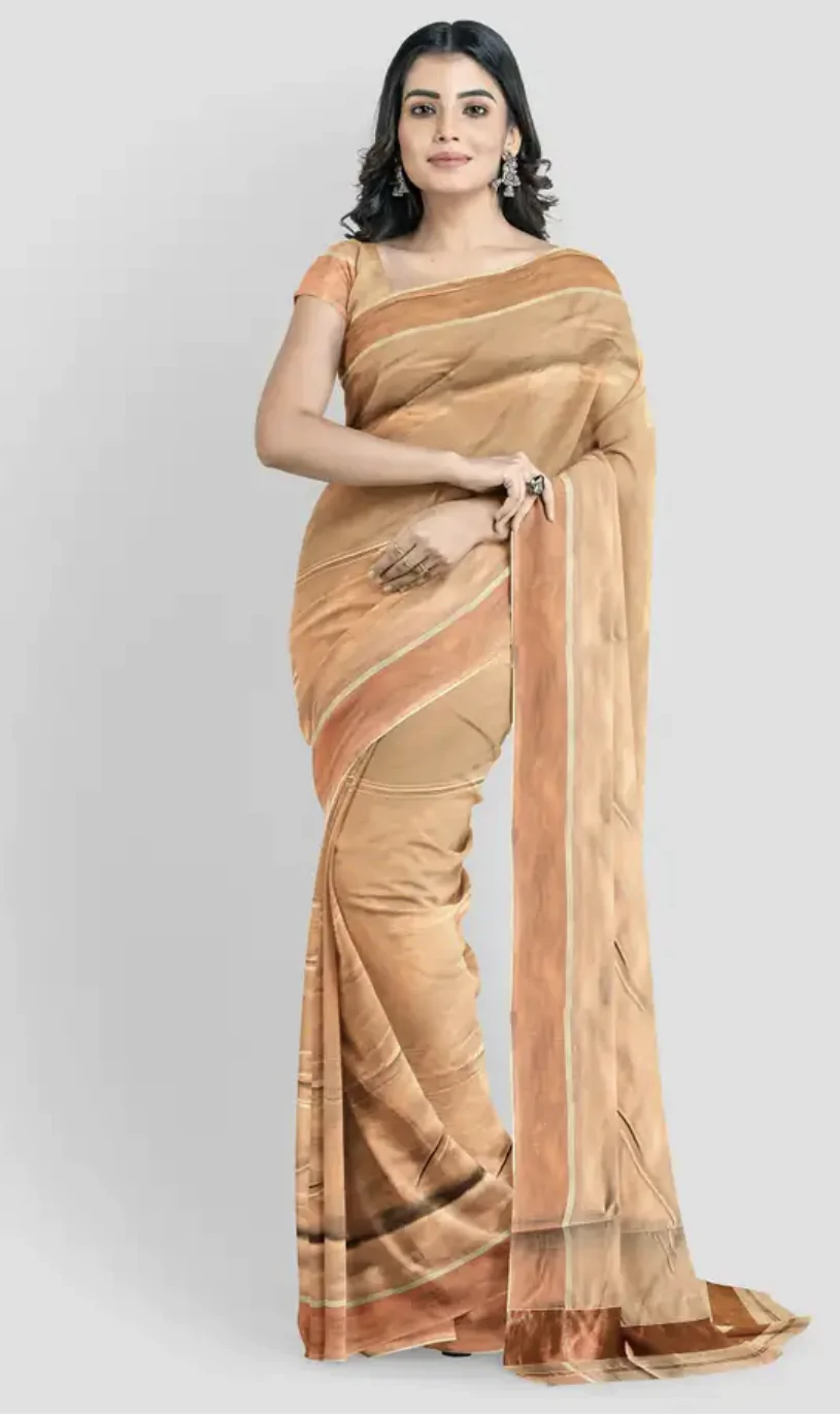 WOODLOOM HANDLOOM TISSUE KASAVU SAREE - Image 5