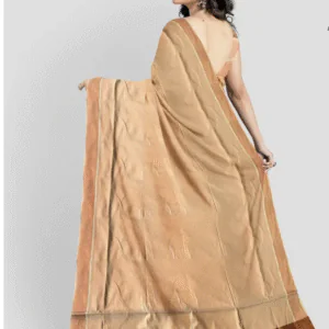 WOODLOOM HANDLOOM TISSUE KASAVU SAREE - Image 8