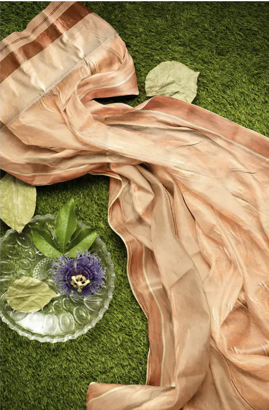 WOODLOOM HANDLOOM TISSUE KASAVU SAREE