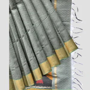 WOODLOOM HANDLOOM WOVEN POCHUMPALLY SAREE - Image 6
