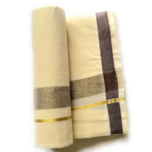 woodloom handloom kasavu mundu - Image 3