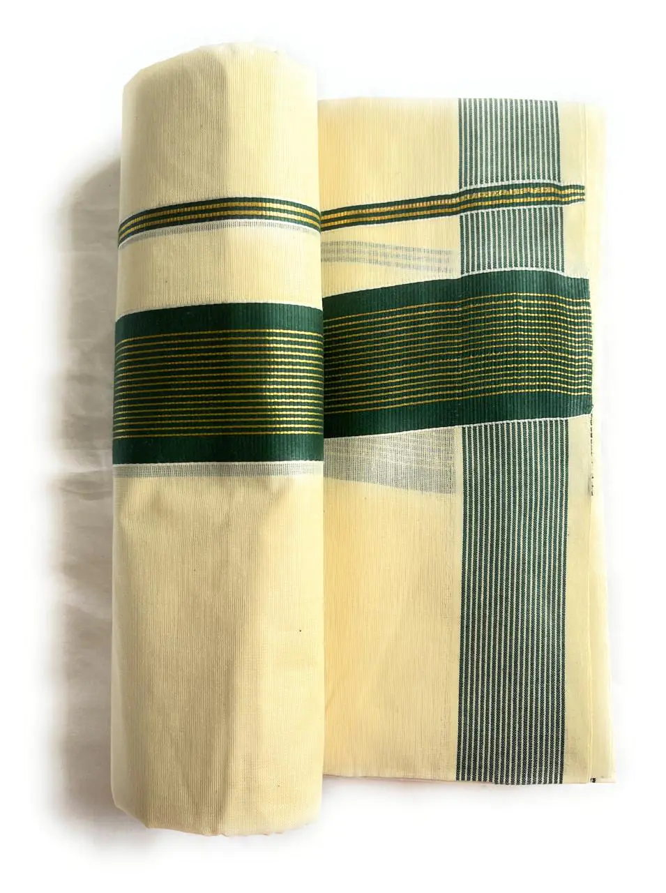 WOODLOOM HANDLOOM KERALA KASAVU MUNDU - Image 3
