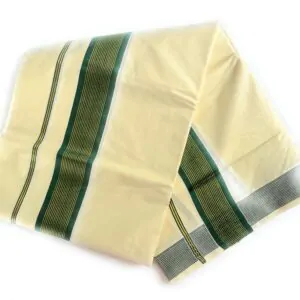 WOODLOOM HANDLOOM KERALA KASAVU MUNDU - Image 4