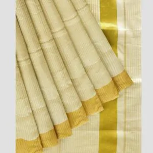 WOODLOOM HANDLOOM COTTON KASAVU SAREE - Image 7