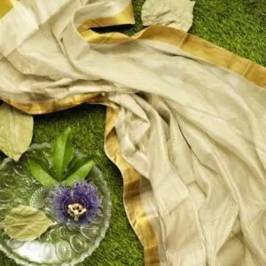 WOODLOOM HANDLOOM COTTON KASAVU SAREE - Image 6