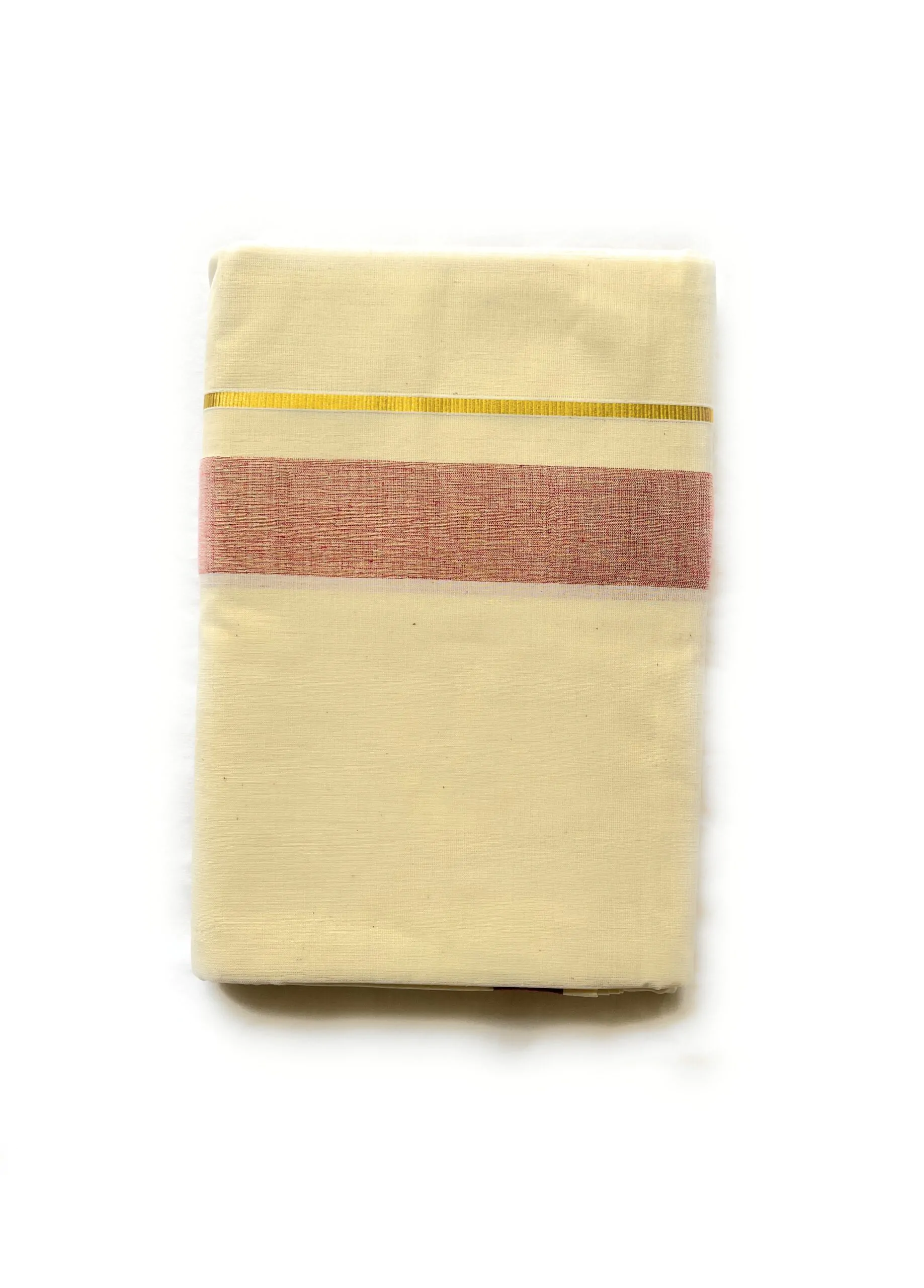 WOODLOOM HANDLOOM KASAVU KERALA DHOTHI - Image 2