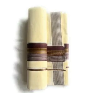 woodloom handloom kerala kasavu mundu - Image 4