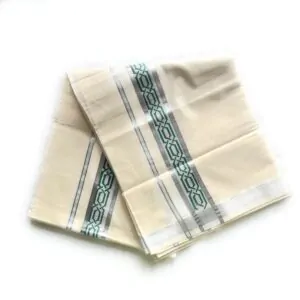 WOODLOOM HANDLOOM KERALA KASAVU MUNDU - Image 3