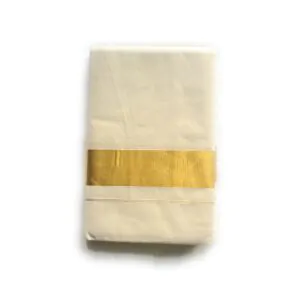 WOODLOOM HANDLOOM KERALA KASAVU MUNDU - Image 2