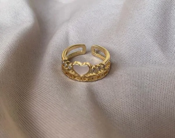 Kallos By Woodenza Heart Ring