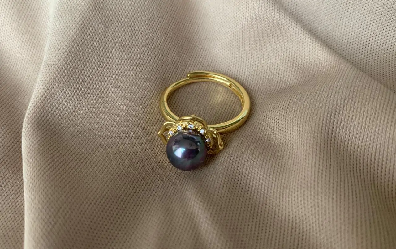 Kallos By Woodenza Pearl Ring