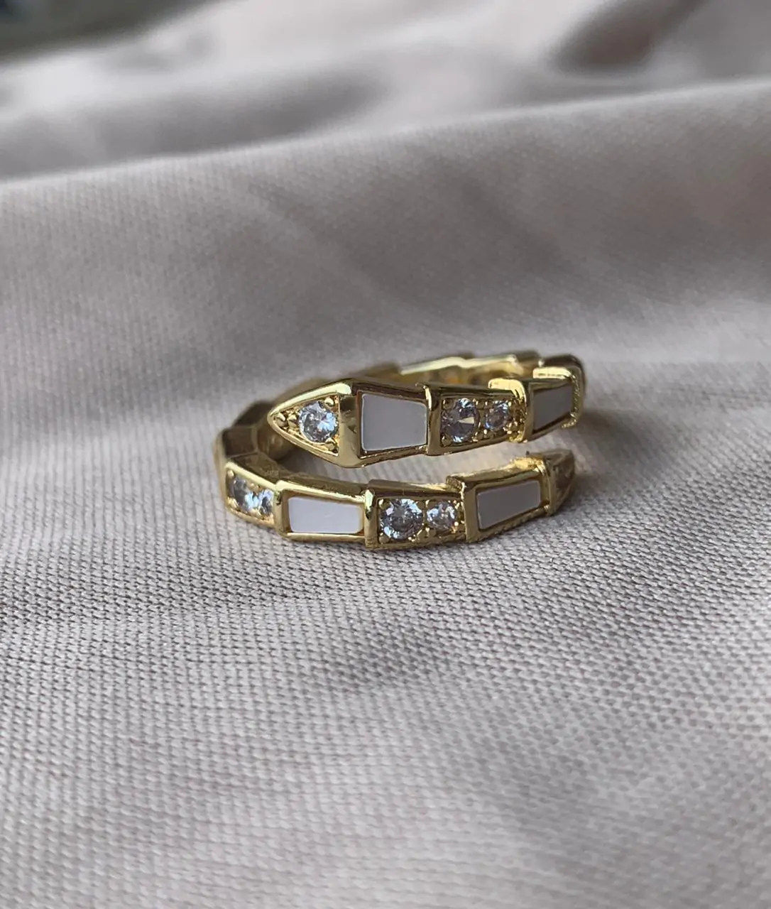 Kallos By Woodenza Serpentine Ring