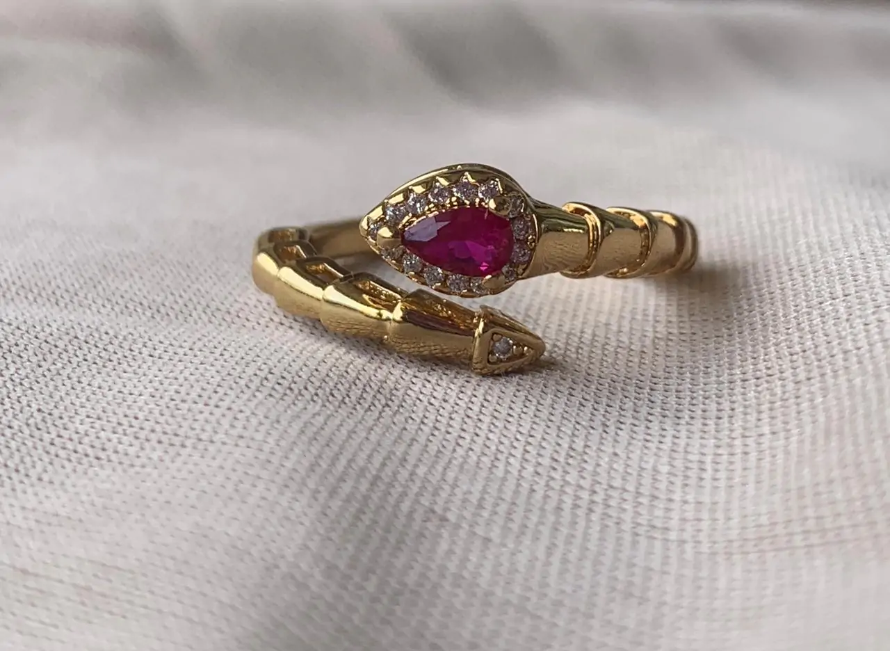 Kallos By Woodenza Serpentine Ring