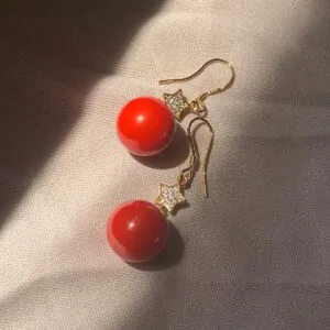 Kallos By Woodenza Pearl Earrings - Image 2