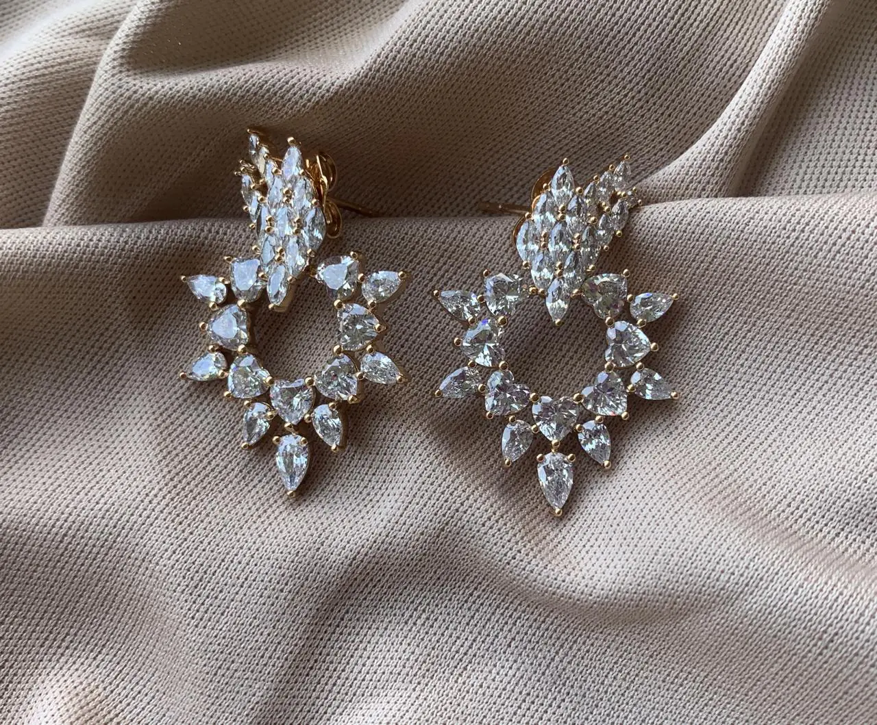 Kallos By Woodenza Crystal Stone Earrings