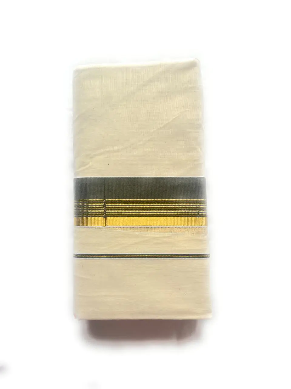 WOODLOOM HANDLOOM KASAVU DOUBLE DHOTI - Image 2