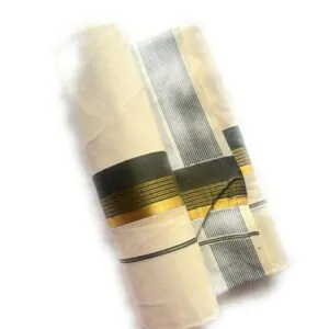 WOODLOOM HANDLOOM KASAVU DOUBLE DHOTI