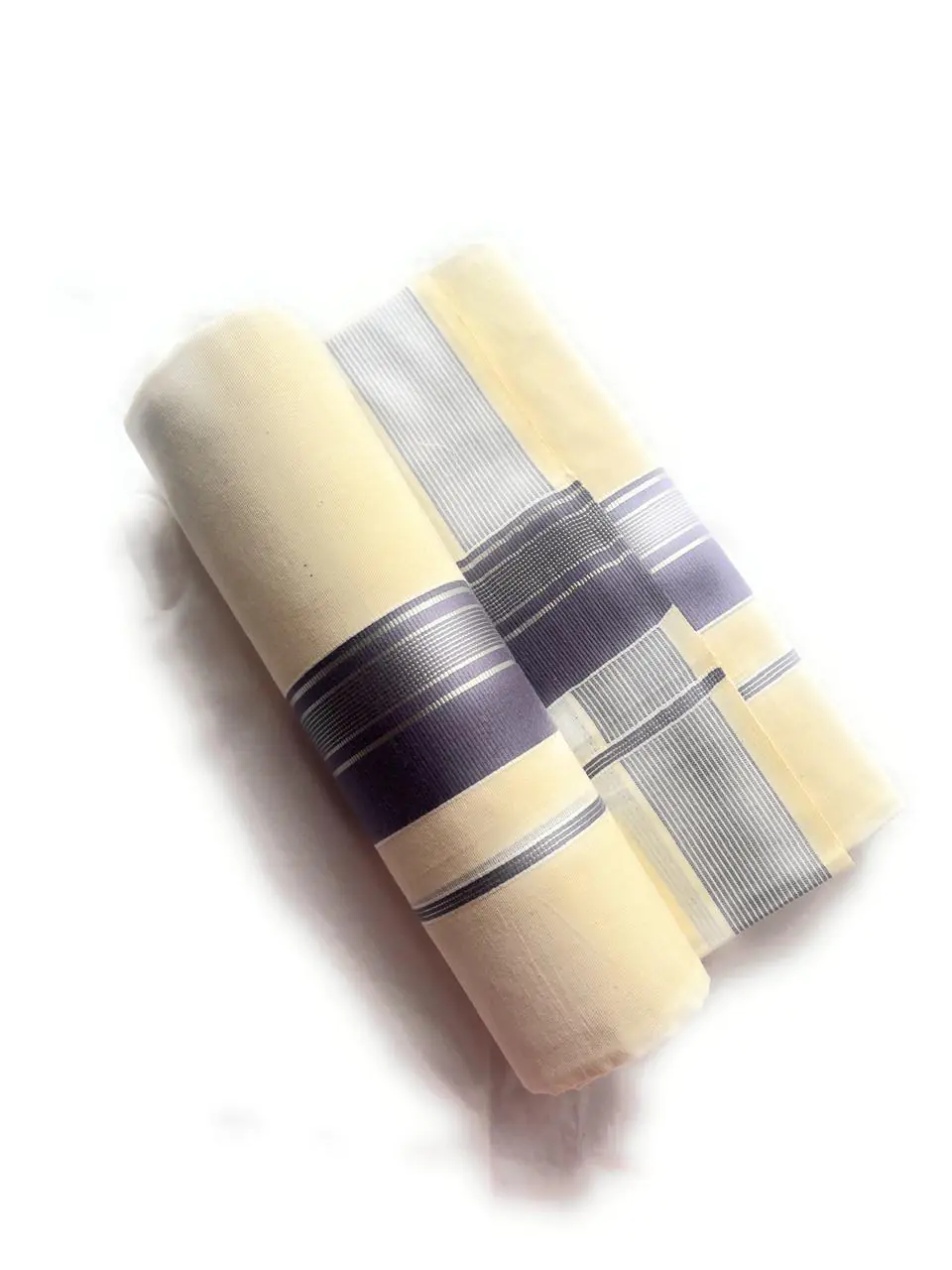 WOODLOOM HANDLOOM KASAVU DOUBLE DHOTI - Image 2