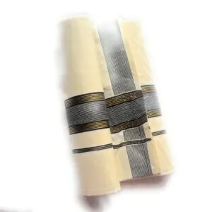 WOODLOOM HANDLOOM KASAVU DOUBLE DHOTI