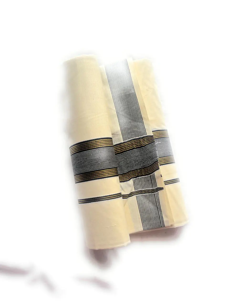 WOODLOOM HANDLOOM KASAVU DOUBLE DHOTI