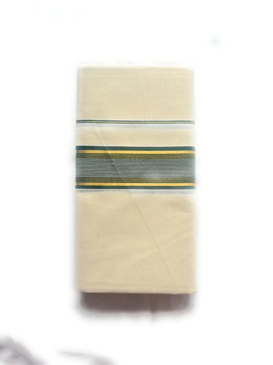 WOODLOOM HANDLOOM KASAVU DOUBLE DHOTI - Image 2