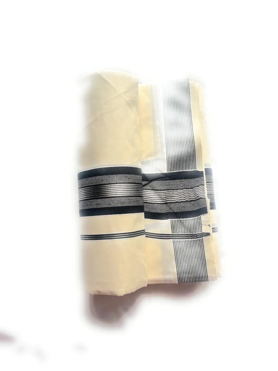 WOODLOOM HANDLOOM KASAVU DOUBLE DHOTI - Image 2