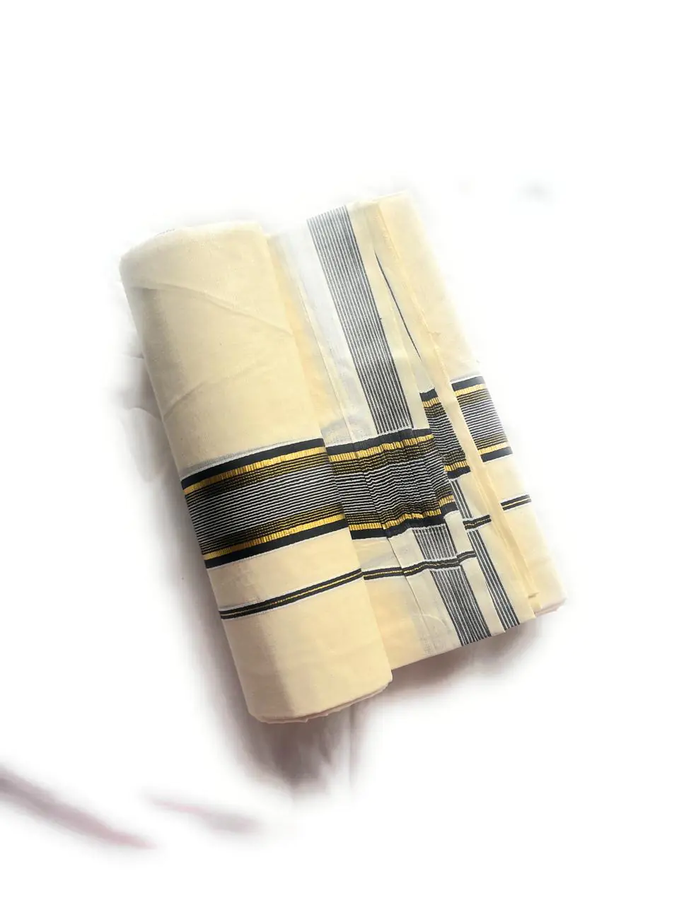 WOODLOOM HANDLOOM KASAVU DOUBLE DHOTI